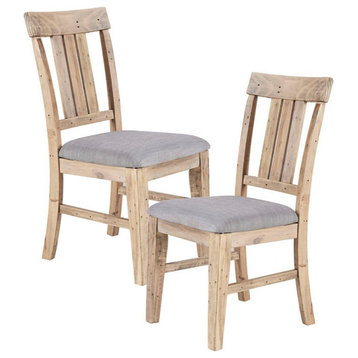INK+IVY Sonoma Natural Wood Dining Side Chairs, Set of 2