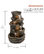 5-Level Rock Pond Fountain With Miniature Lights, Gray