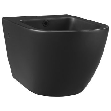 St. Tropez Wall Hung Bidet, Matte Black