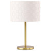 Coaster Ramiro Metal Buffet Table Lamp with Drum Shade in Gold and Beige