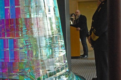 Firehouse Crystal Bell Sculpture by Jack Storms