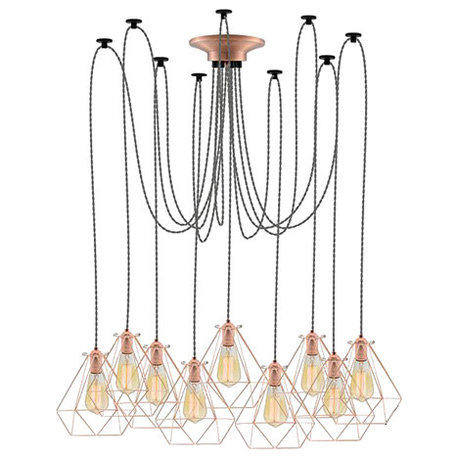 Copper Shade Pendant Light Chandelier