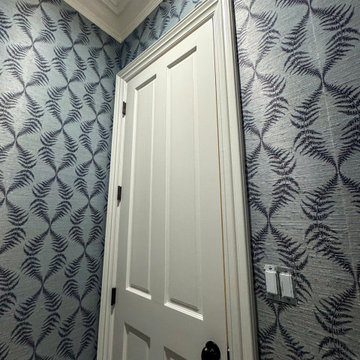 Serena & Lily Grasscloth Wallpaper Installation - Restroom