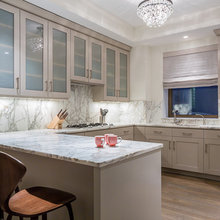 Beige Cabinets White Counters