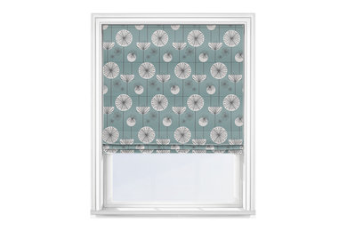 Nordic Pods Teal Roman Blind