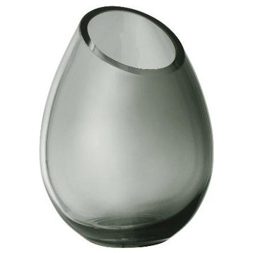 Blomus Drop 6.5x4.9" Vase, Smoke