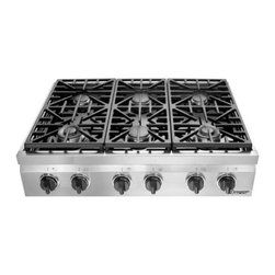 Dacor Distinctive 36" Gas Rangetop, Stainless Steel Liquid Propane | DRT366SLPH - Cooktops