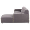 Linkoping Sectional RHF Slate Gray Body Lime Detail