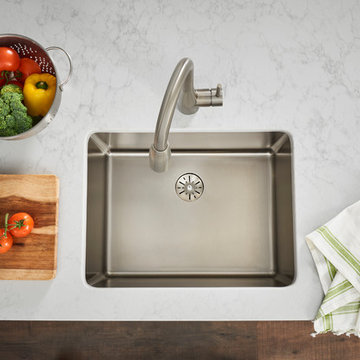 Lustertone Iconix Stainless Steel Single Bowl Undermount sink with Perfect Drain