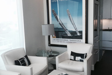 Living room - modern living room idea in Miami