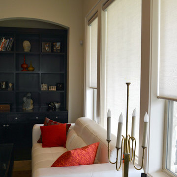 Roller Shades in a Modern Home in Austin