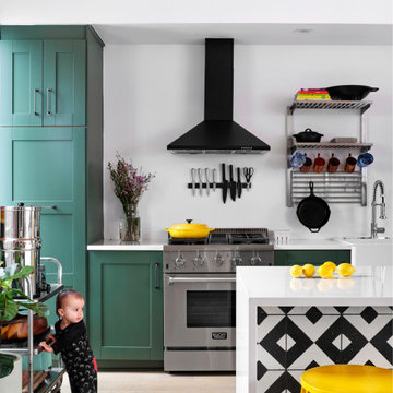 East Austin Colorful Kitchen