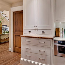 Painted trim and stained doors