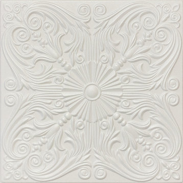 20"x20" Styrofoam Glue Up Ceiling Tiles, R39W Plain White