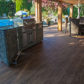 Designer Birch Plank Vinyl Descking Installation