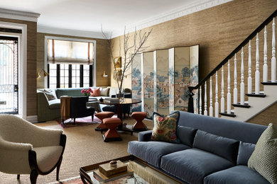 Inspiration for a timeless living room remodel in Chicago