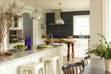 Transitional kitchen photo in New York