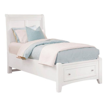 Bb29-331-st Vaughan Bassett Furniture Bonanza - White Twin Sleigh Storage Bed - 
