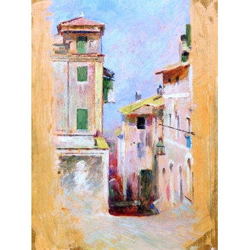 Theodore Robinson a Mediterranean View 21"x28" Premium Canvas Print