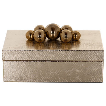 Gold Contemporary Storage Box | OROA Norah