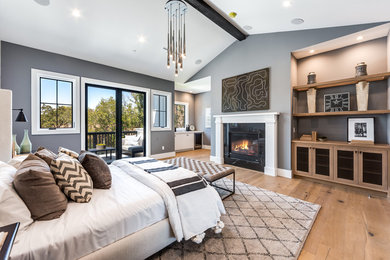 Transitional bedroom photo in Los Angeles