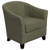 Corliving Lzy-738-C Shirley Contemporary Tub Chair, Green/Gray Linen Fabric