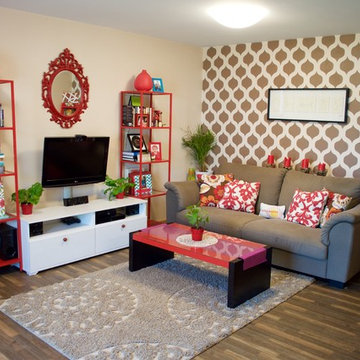Cascade Stenciled Living Room