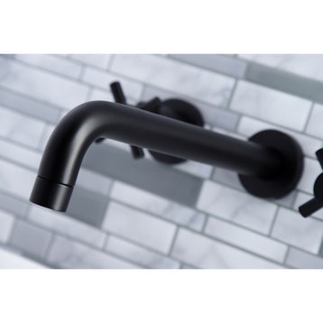 KS8020DX Two-Handle Wall Mount Tub Faucet, Matte Black