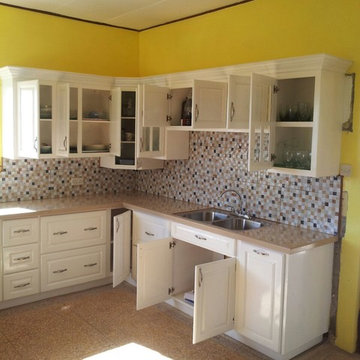 White overhead Kitchen