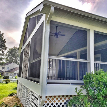 Exterior view of screened porch