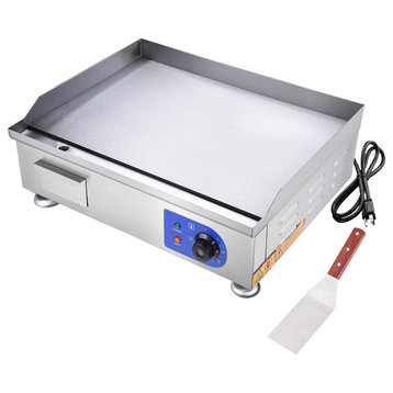 2500W 24" Electric Countertop Griddle Flat Top Commercial Restaurant BBQ Grill