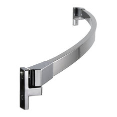 50 Most Por Shower Curtain Rods For 2019 Houzz Preferred Bath Accessories 60 Curved Fixed Shower Curtain Rod Brushed Nickel Polished