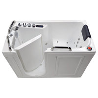 27” x 53” Air & Whirlpool Jetted Walk-In Bathtub – Deluxe Handicap Tub, Left