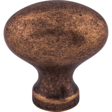 Top Knobs M986 Egg 1-1/4 Inch Oval Cabinet Knob - Old English Copper