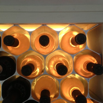 LED Backlit WineHive Pro Wine Display at Kevin's Residence in Chicago