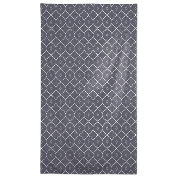 Cool Geo Pattern Dark Gray 58x102 Tablecloth