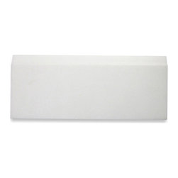 Stone Center Corp - White Thassos Marble Baseboard Trim Molding 5x12 Honed, 1 piece - Accent Trim And Border Tile