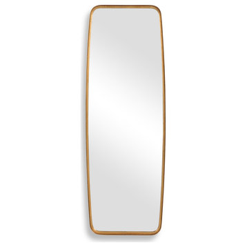 60" Industrial Gold Rectangle Mirror