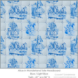 Alice Blue Toile Headboard Casart wallcovering - Wall Decor