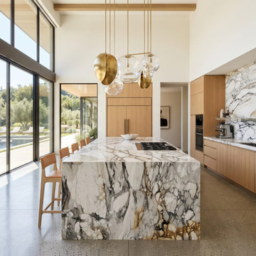 Calacatta Macchia Vecchia Marble Kitchen