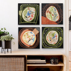 Smaller Abstract Paintings Created in a Series of 2 or More - Paintings