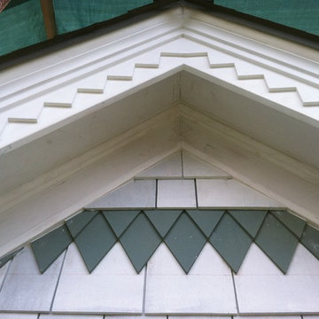 Historic Home exterior custom molding installation by Master Carpenter Westbrook