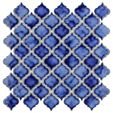 Hudson Tangier Mosaic Floor and Wall Tile, Sapphire