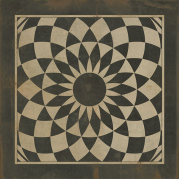 Pattern 01 We're all Mad Here 36x36 Vintage Vinyl Floorcloth