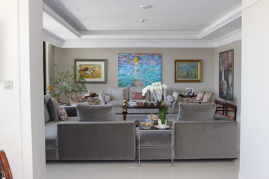 Inspiration for a modern living room remodel in Other