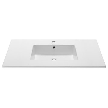 Voltaire 37" Vanity Top Sink with Single Faucet Hole