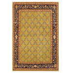 Bareens Designer Rugs - Turkish Knotted Istanbul Rebbeca Green/Aubergine Wool Rug 8'2'' x 9'11'' - Designed with a mesmerizing intricate traditional motif this glorious hand knotted rug is a masterpiece that will fill any space with sophistication and grace. An exhilarating color pallet with an elaborate design, this masterpiece features luxurious hand spun wool with all vegetable dyes to add comfort and style to your decor. The design, color and beautiful chromatic composition with a sheen in traditional and transitional designs, exude beauty, elegance and quality make this rug a masterpiece of its own.