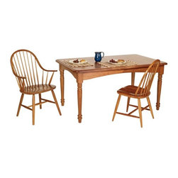 Rectangular Turned Leg Dining Table - Dining Tables
