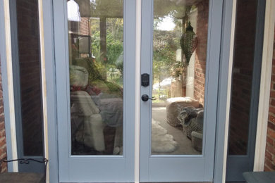 French style patio door with vented sidelights.