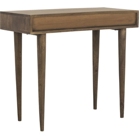 Safavieh Zinnia Desk, Walnut, Mango Wood
